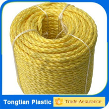 Corda vermelha da corda da torção de 3 vertentes / corda de nylon do verde amarelo 8mm / corda de nylon azul